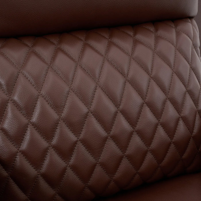 1 Seater Smart Tech Electric Recliner Cinema Chair | Luxury Theatre Seating | Chestnut Real Leather | Vicenza
