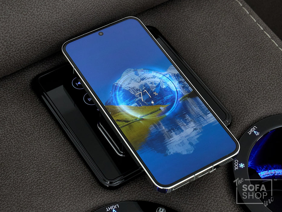 3+2+1 Piece Electric Home Cinema Theatre Sofa Set | Fabric Couch Suite Package In Grey with Console + USB + Massage + Storage | Vinsonova | The Sofa Shop