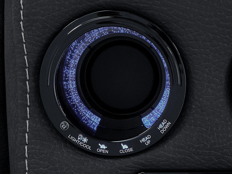 2 Seat Electric Recliner Home Cinema Sofa | Fabric Couch In Charcoal Grey | Hi-Tech Sofa with Massage + Chilled Cupholders + Console + USB | Florence