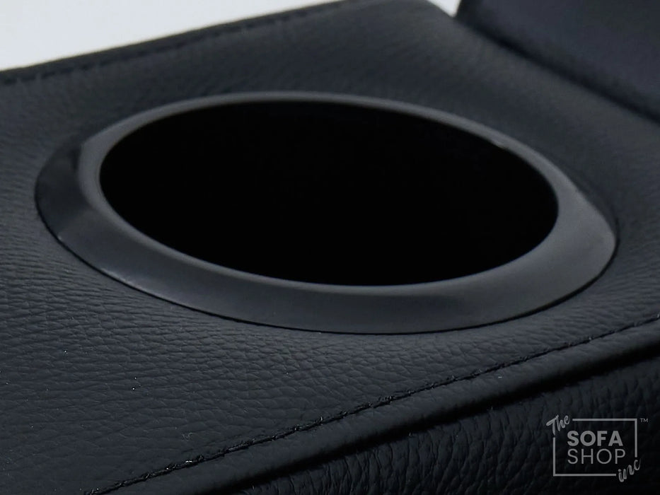 Real Leather Electric Recliner Cinema Chair in Black | Power Seat With Adjustable Headrest & Power Lumbar Support | Milano | The Sofa Shop