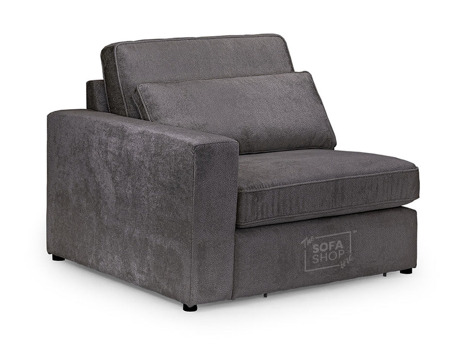 Modular Corner Sofa In Grey, White Or Mocha Fabric -  Kiana