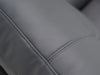 2 Seater Grey Leather Sofa – Timeless Elegance with Chrome Feet - Kansas - 20