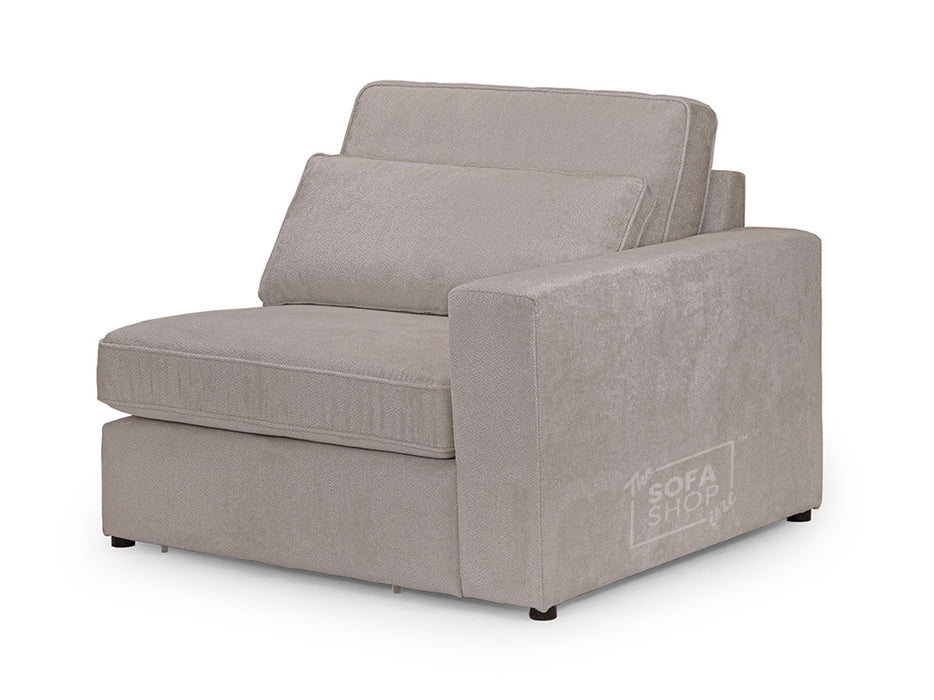 Modular Corner Sofa In Grey, White Or Mocha Fabric -  Kiana