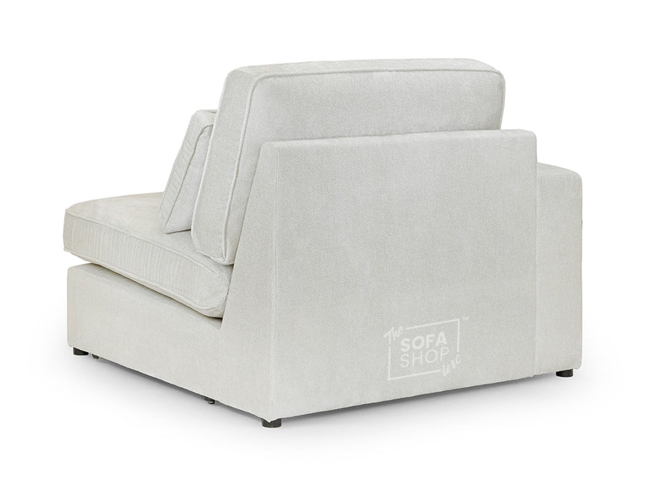 Modular Corner Sofa In Grey, White Or Mocha Fabric -  Kiana