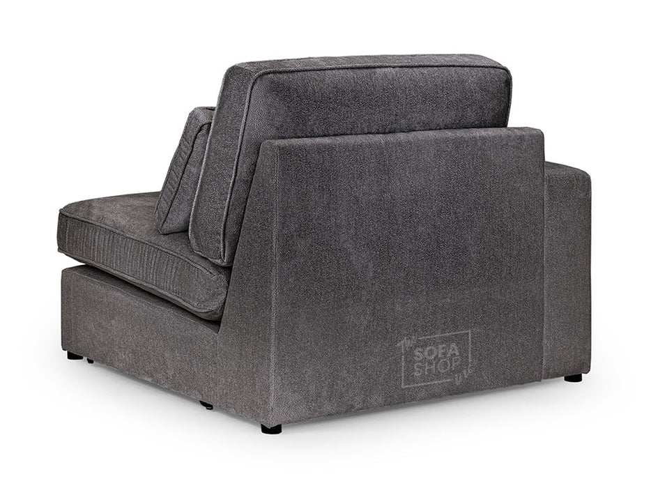 Modular Corner Sofa In Grey, White Or Mocha Fabric -  Kiana