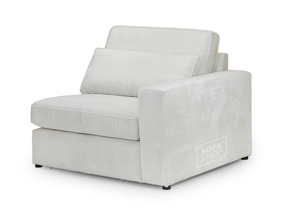 Modular Corner Sofa In Grey, White Or Mocha Fabric -  Kiana