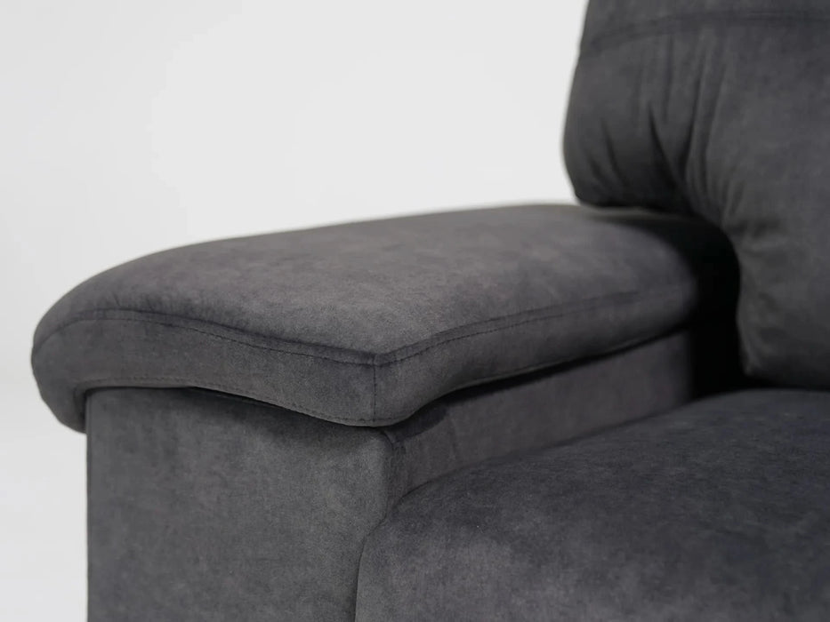 2 Seater In Dark Grey Velvet With Chrome Feet Kansas - Sample Sofas 19