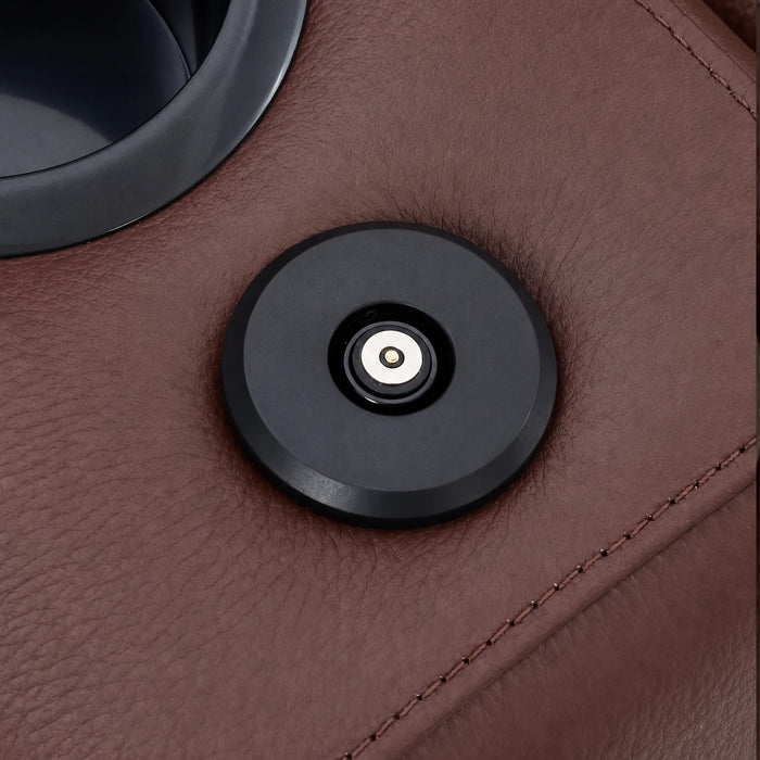 1 Seater Smart Tech Electric Recliner Cinema Chair | Luxury Theatre Seating | Chestnut Real Leather | Vicenza