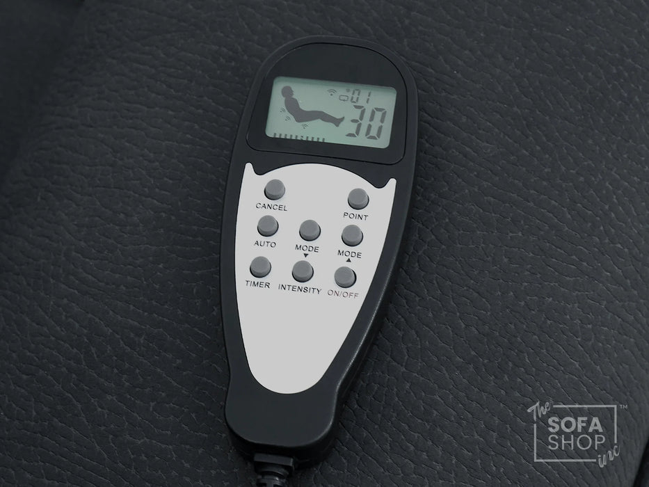 2 Seat Electric Recliner Home Cinema Sofa | Fabric Couch In Charcoal Grey | Hi-Tech Sofa with Massage + Chilled Cupholders + Console + USB | Florence