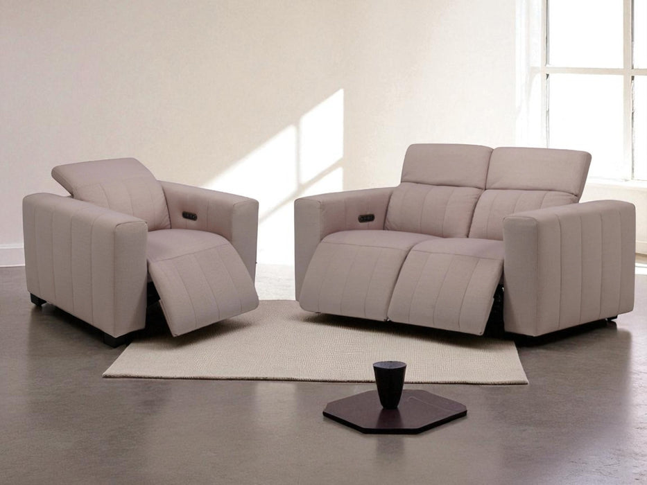 2+1 Electric Recliner Fabric Sofa Set | Pink Sofa with Adjustable Headrest & USB | Sample Sofa