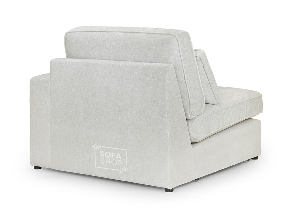 Left Hand Facing Corner Sofa in Grey, White Or Mocha Fabric -  Kiana