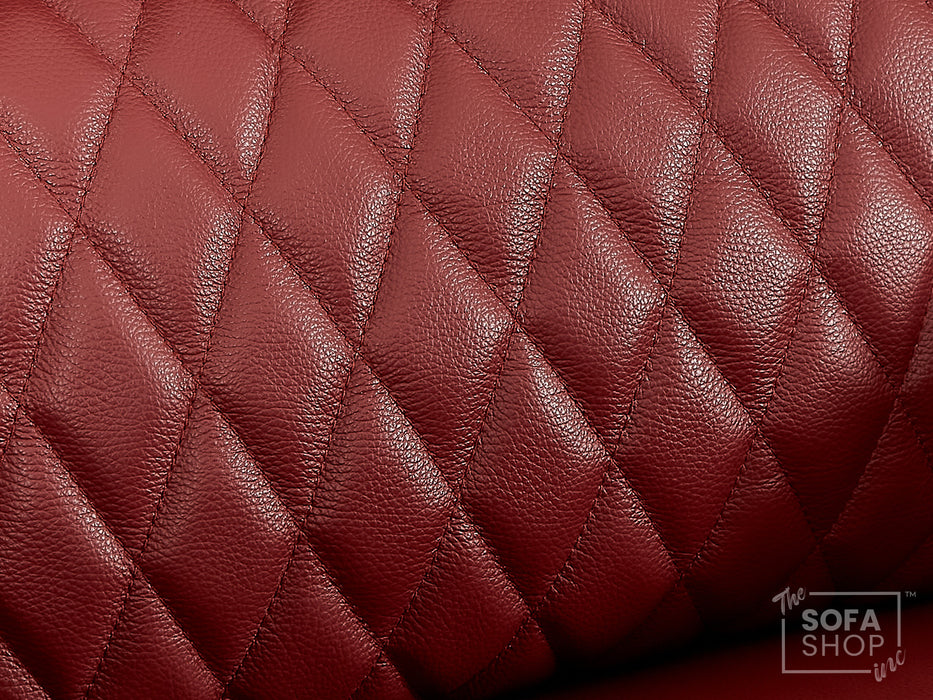 1 Seater Real Leather Electric Power Recliner Chair in Red | Power Lumbar, Cooling Cup Holder & USB-C | Assisi | The Sofa Shop