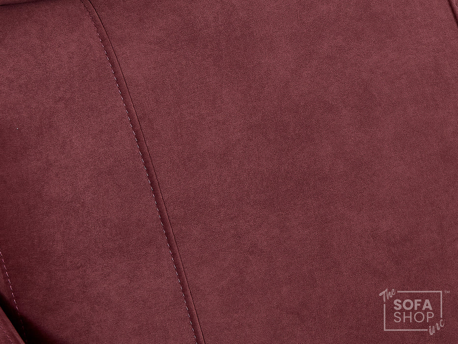 2+1 Sofa Set. Electric Recliner Cinema Suite in Velvet Purple Fabric | 2 Piece Sofa Set with Massage, USB Ports, Cooling Cup Holders, Storage Box & LED Lights | Rimini | The Sofa Shop