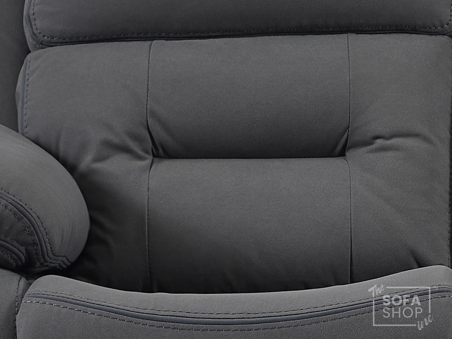2 Seater Electric Recliner Fabric Sofa | Grey Recliner With USB Ports | Sicily | Sofa Sale | The Sofa Shop