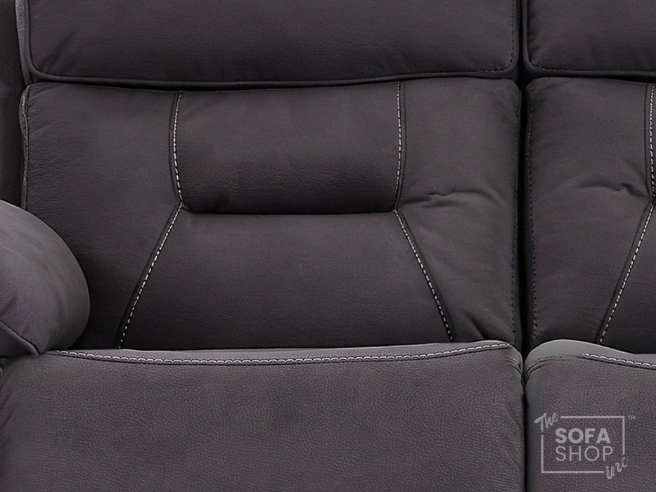 2 Seater Electric Recliner Fabric Sofa | Black Recliner With USB Ports | Florence | Sofa Sale | The Sofa Shop