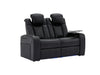 2 Seater Recliner Hi-Tech Couch | Smart Cinema Sofa in Black Real Leather with Power Headrests, LED, Table & USB | Capri | The Sofa Shop - 33