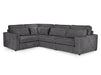 Left Hand Facing Corner Sofa in Grey, White Or Mocha Fabric -  Kiana