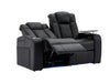 2 Seater Recliner Hi-Tech Couch | Smart Cinema Sofa in Black Real Leather with Power Headrests, LED, Table & USB | Capri | The Sofa Shop - 33