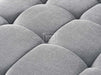 Grey Boucle Fabric Footstool - Leonard