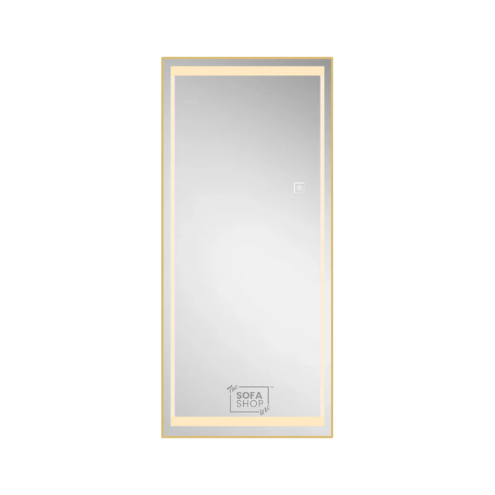 Rectangular Gold Mirror with Aluminum Alloy Frame - 70x180cm