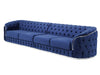 Knightsbridge 4 Seater Blue Velvet Sofa | Minor Stains | Good Condition | Second Hand Sofas 17