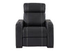 Cinema Recliner Chair | Home Theatre Seat in Black Genuine Leather With Cup Holders, LED and Power Recline | Catania | The Sofa Shop - 35