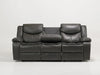 3 Seater Recliner Sofa In Grey Leather | Used + Rip on Left Front Side Panel | Highgate | Second Hand Sofas 33