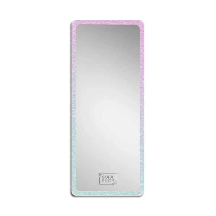 Rectangular Free Standing Mirror with LED Lights and Acrylic Frame - 60x165cm