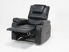 Black Leather Recliner Chair | Rip on Left Side Panel Near Recliner Handle, Tiny Rips on Left Back Panel, Missing Both Ears, Right Side Panel Rip Front & Back| Veneto | Second Hand Sofas 9