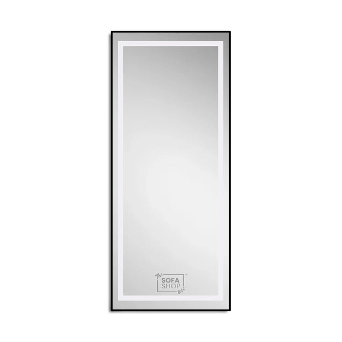 Large Rectangular Mirror with Adjustable Lighting in Black, Gold, or Silver - Copper-Free Silver Mirror