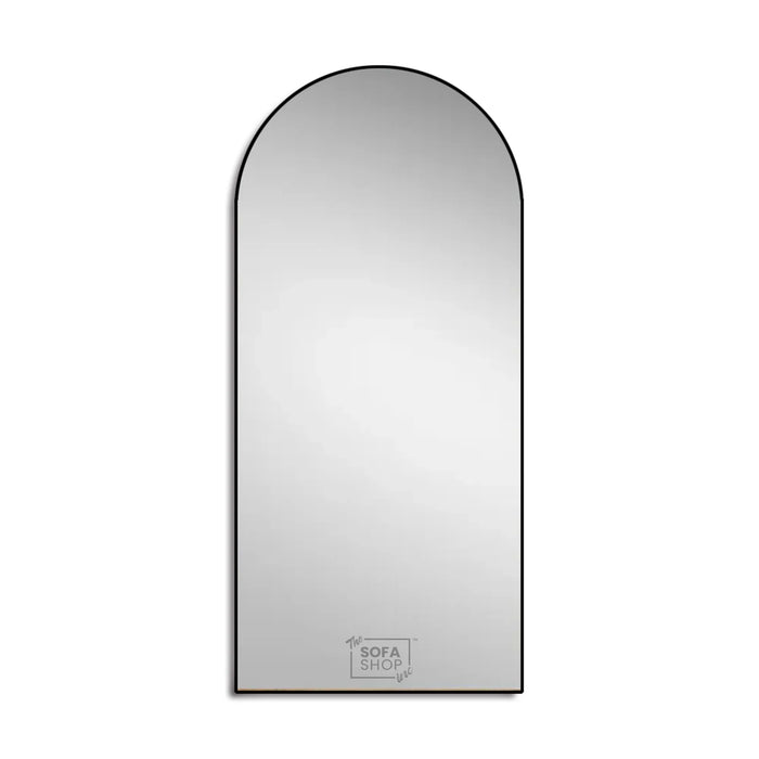 Arched Metal Frame Mirror, Full-Length Mirror for Living Room & Bathroom