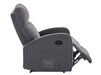 Recliner Chairs in Dark Grey Fabric - Parma