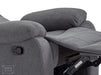 3+1 Recliner Sofa Set inc. Chair in Dark Grey Fabric with Drop-Down Table & Cup Holders - 2 Piece Trento Sofa Set