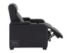 3+1 Seater Electric Recliner Sofa Set & Cinema Seats in Black Real Leather With Chilled Cuphoders & USB Ports - Rimini