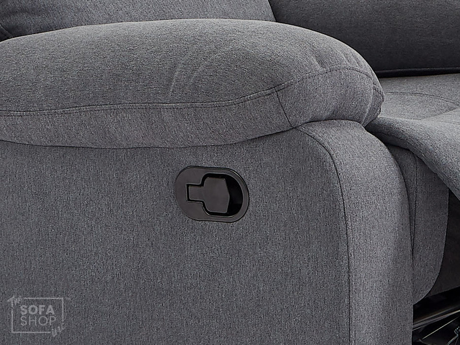 Fabric Recliner Chair in Dark Grey - Trento