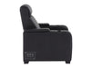 3+1 Seater Electric Recliner Sofa Set & Cinema Seats in Black Real Leather With Chilled Cuphoders & USB Ports - Rimini