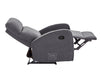 Recliner Chairs in Dark Grey Fabric - Parma