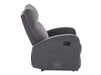 Recliner Chairs in Dark Grey Fabric - Parma