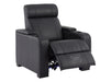 2+1 Seater Electric Recliner Sofa Set & Cinema Seats in Black Real Leather With Chilled Cupholders & Storage Boxes - Rimini