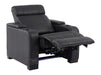 2+1 Seater Electric Recliner Sofa Set & Cinema Seats in Black Real Leather With Chilled Cupholders & Storage Boxes - Rimini