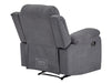 2+1 Recliner Sofa Set inc. Chair in Dark Grey Fabric - Trento