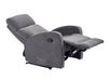 Recliner Chairs in Dark Grey Fabric - Parma