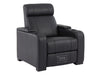 3+1 Seater Electric Recliner Sofa Set & Cinema Seats in Black Real Leather With Chilled Cuphoders & USB Ports - Rimini