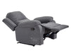 Fabric Recliner Chair in Dark Grey - Trento