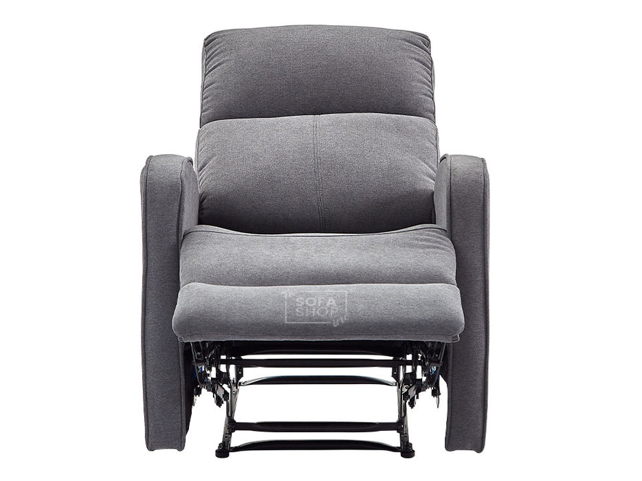 Recliner Chairs in Dark Grey Fabric - Parma