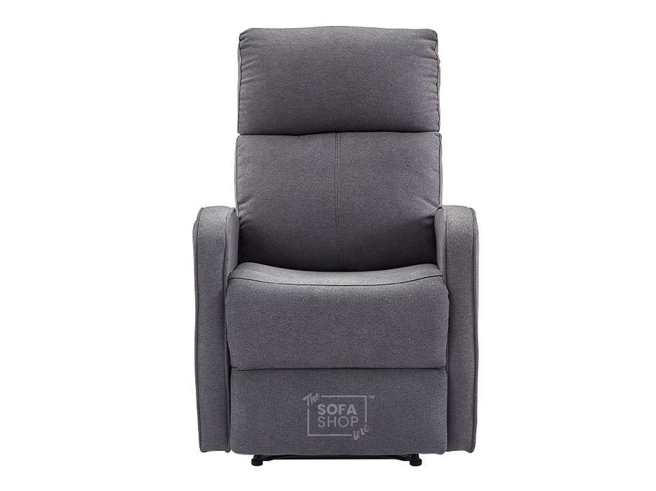 Recliner Chairs in Dark Grey Fabric - Parma