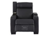 3 2 1 Seater Electric Recliner Sofa Set & Cinema Seats in Black Real Leather With Cup Holders, Storage Boxes, and USB Ports - Rimini