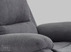 3+1 Recliner Sofa Set inc. Chair in Dark Grey Fabric with Drop-Down Table & Cup Holders - 2 Piece Trento Sofa Set