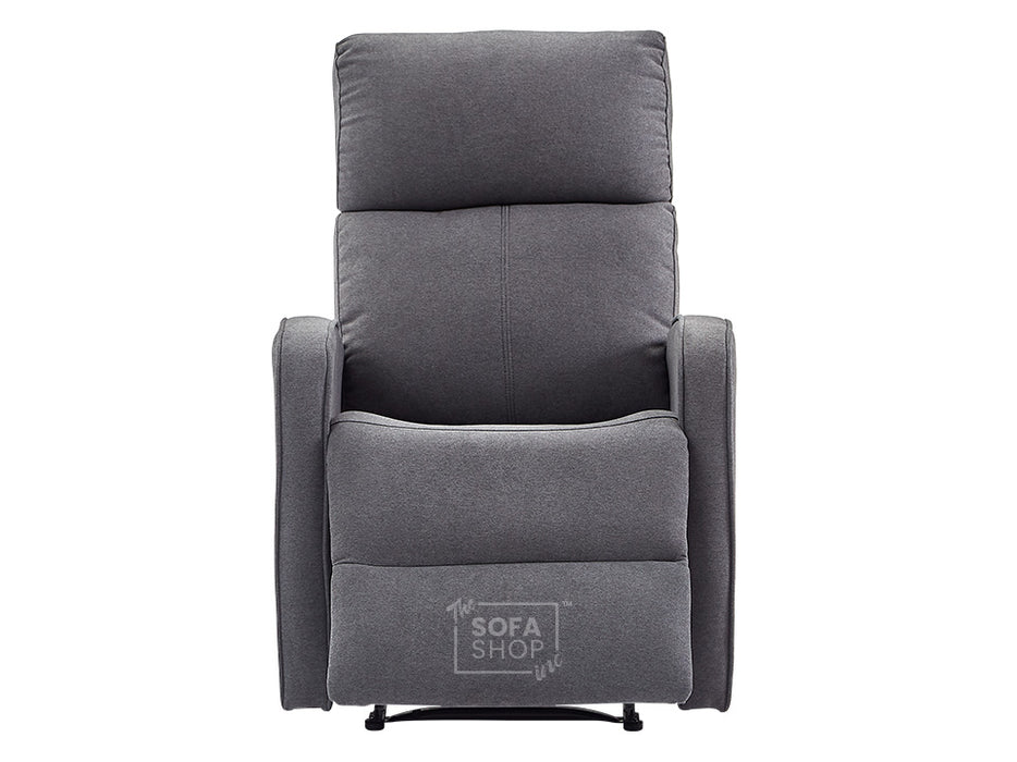 2+1 Recliner Sofa Manual in Dark Grey Fabric - 2 Piece Parma Sofa Set