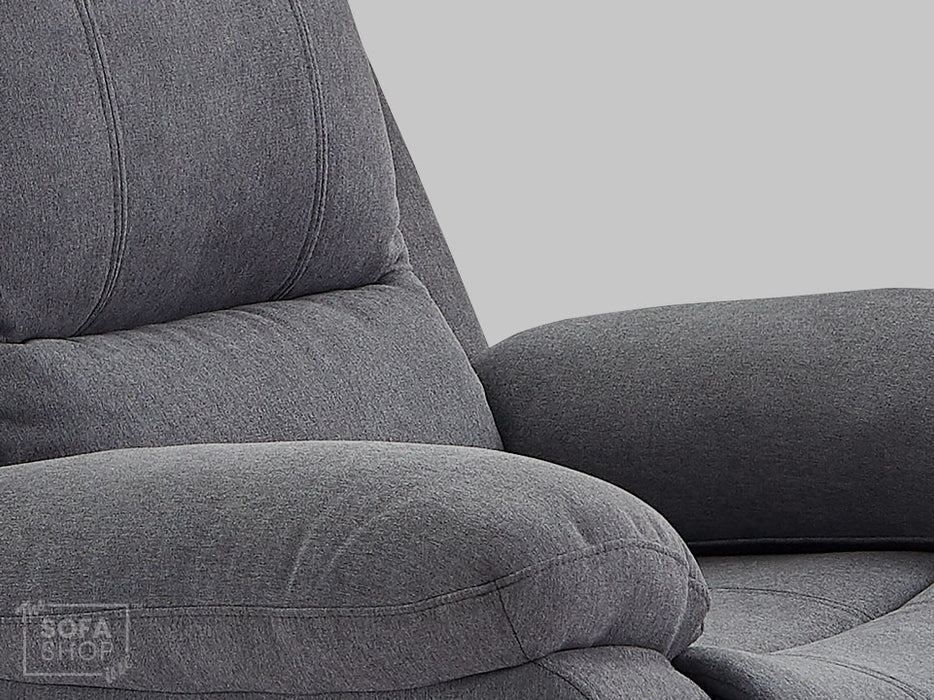 Fabric Recliner Chair in Dark Grey - Trento